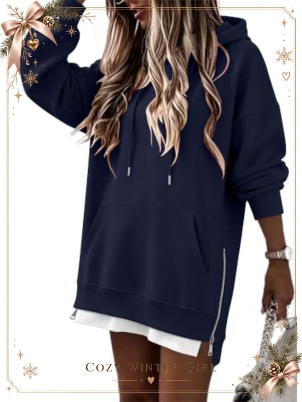Oversized Hoodie Sweatshirt Cotton Polyester Kangaroo Pocket Pullover